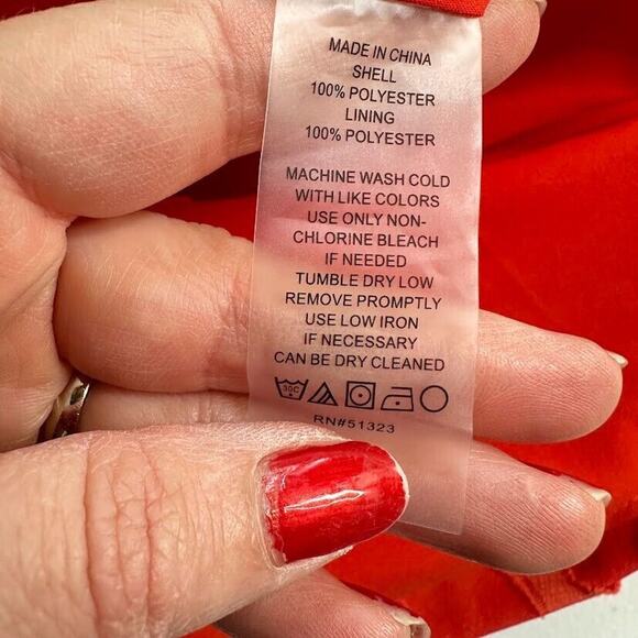 Vince Camuto Shift Dress Orange Wave Striped Diagonal Modern Office Knee Size 10 - Picture 5 of 7